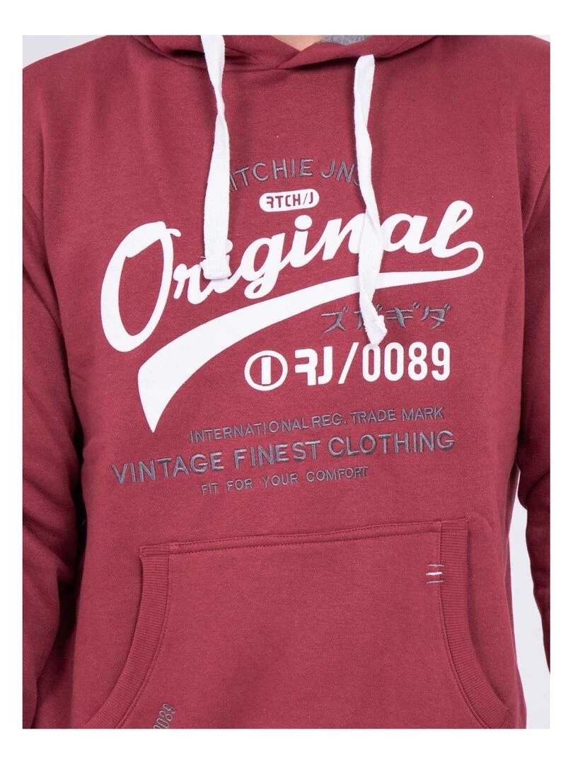 Sweat capuche WARLUZ   Bordeaux
