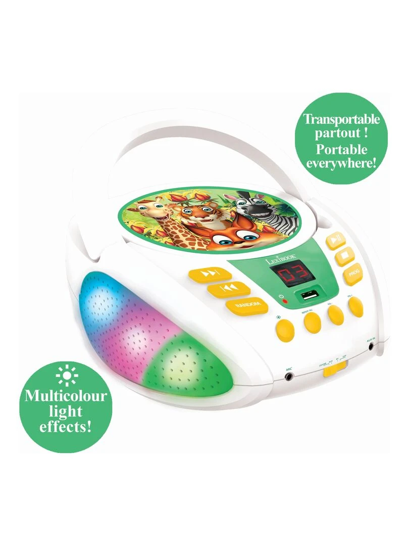 Lecteur Cd Bluetooth Animaux Avec Effets Lumineux Et Usb N/A