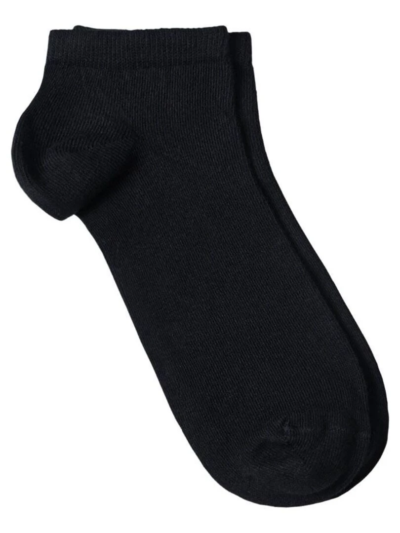 Socquettes Coton Prémium   Lot 3 Paires   Fabrication UE   Noir