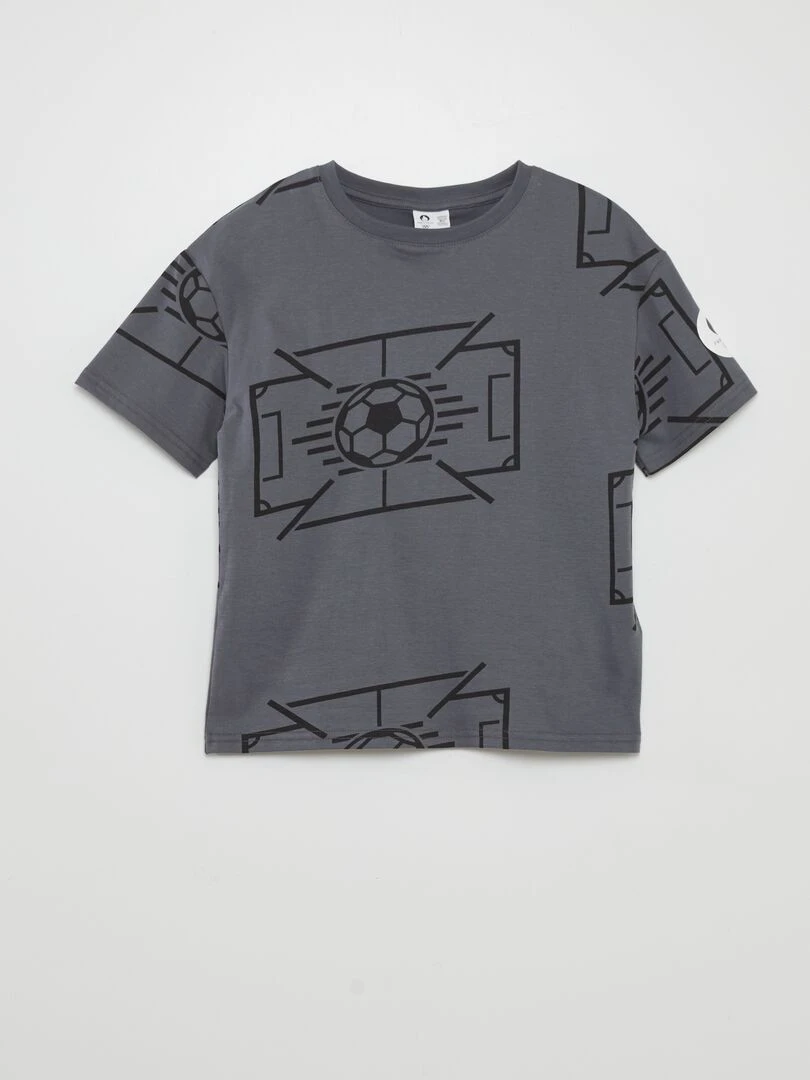 T shirt large en coton   Paris 2024   BLANC