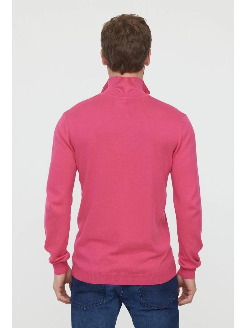 Lee Cooper   Pull manches longues coton regular CAPIR   Rose fushia