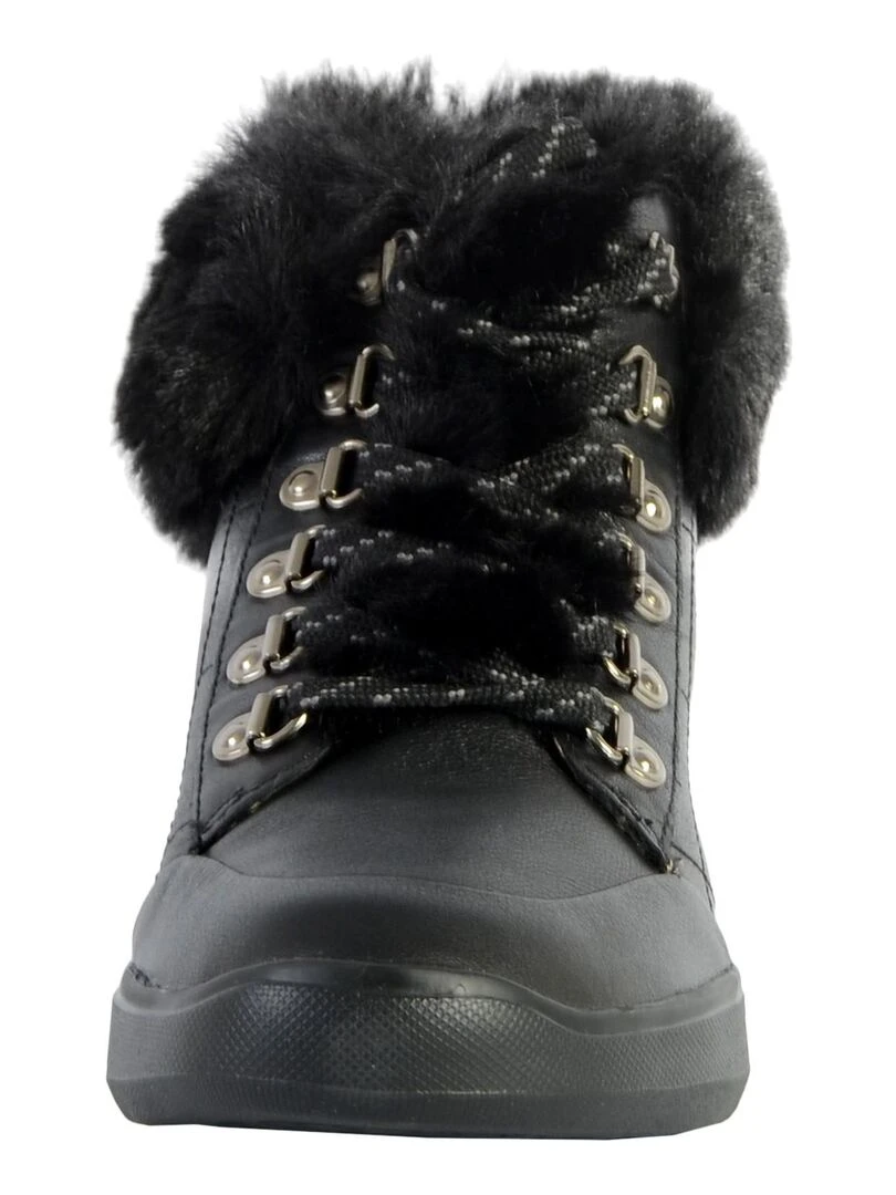 Basket Montante Geox D Rubidia C   Nappa+ Synt.Fur   Noir