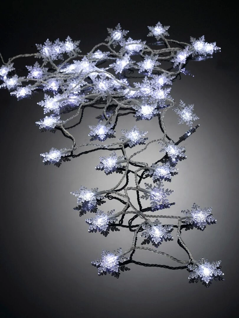 Guirlande flocons 50 Led Blanc