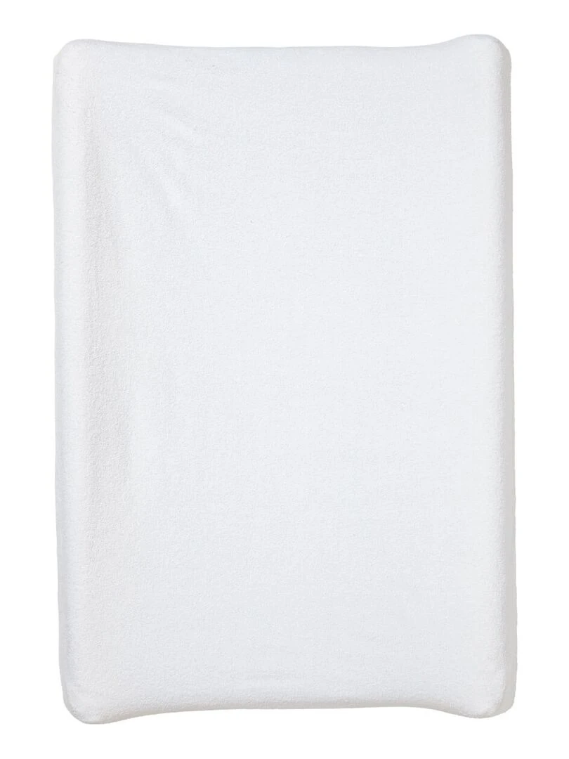 Lot de 2 housses de matelas à langer en éponge 50x70 cm   Blanc + Rose   Rose