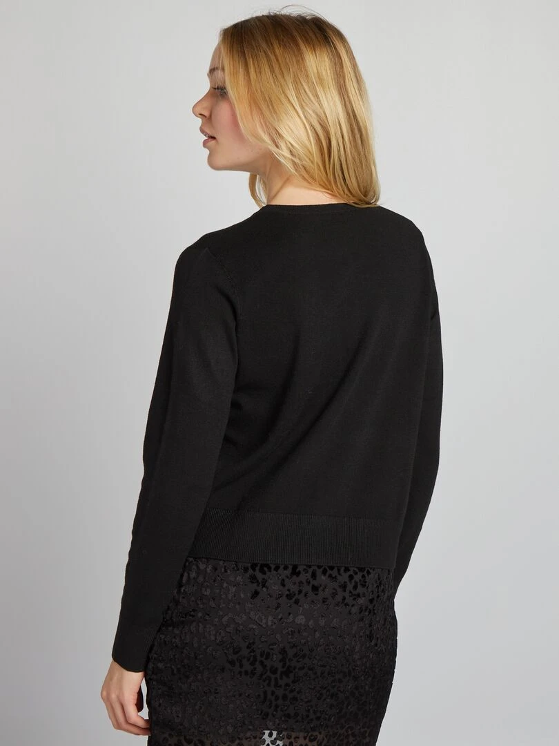 Gilet manches longues   noir