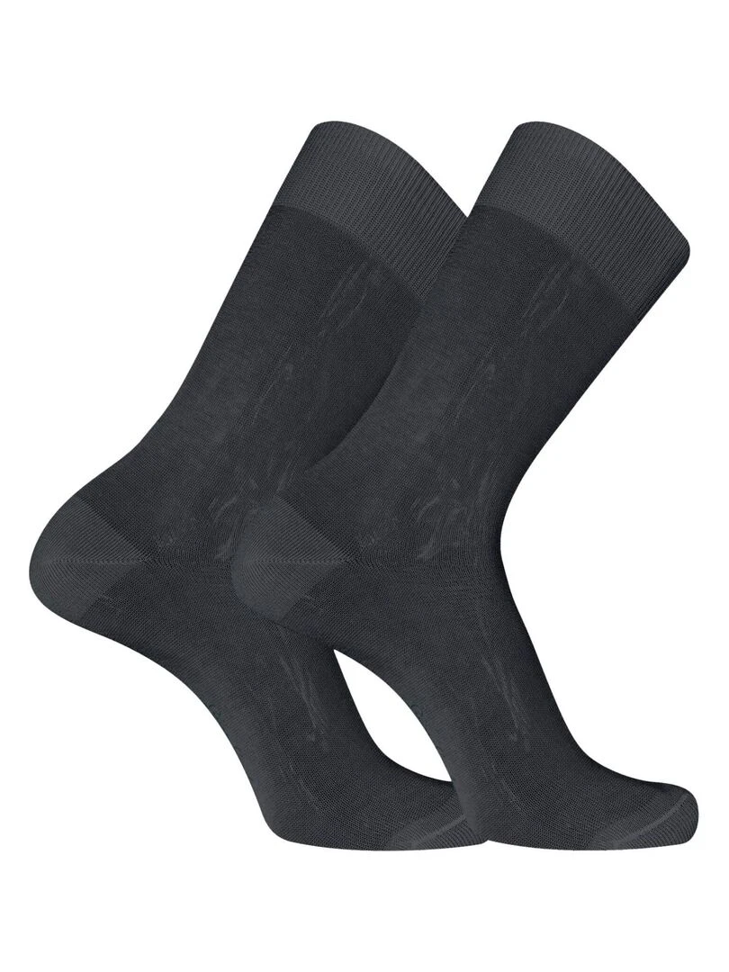 Lot de 6 Paires de chaussettes de ville en Fil d'Ecosse modèle 0110 Pierrecardin   Gris