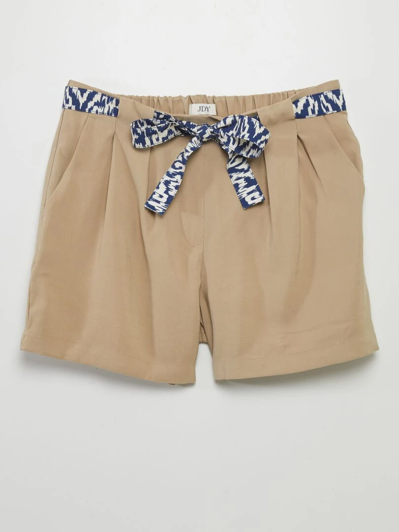 Short en twill avec ceinture imprimée 'JDY' Beige