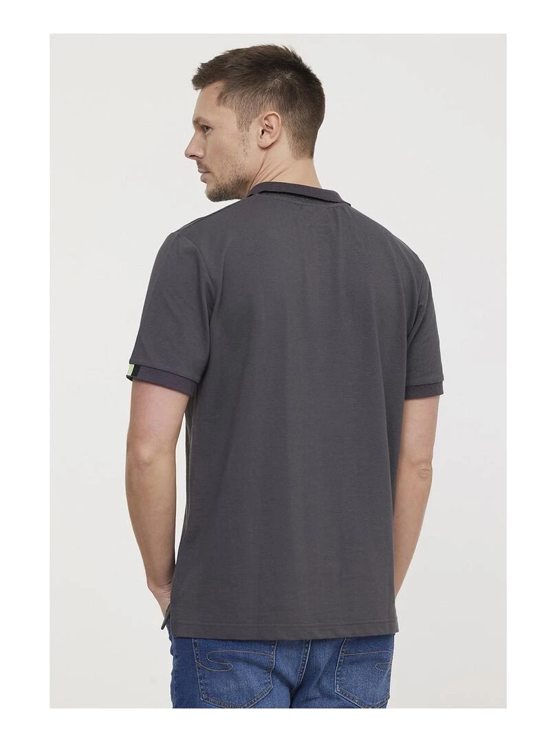 Lee Cooper   Polo manches courtes coton comfort BLUES   gris anthracite