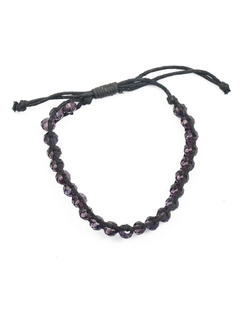 Bracelet perles de cristal Bijoucolor Violet