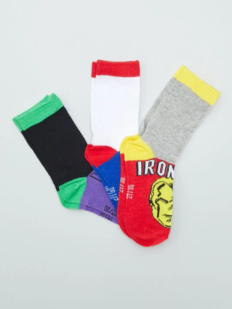 Lot de chaussettes 'Avengers' 'Marvel' Multicolore