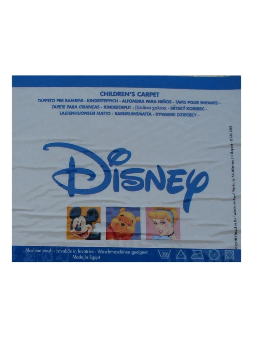 Tapis enfant BLANCHE NEIGE Bleu 50x80 Lavable 30° idéal pour une chambre   Bleu