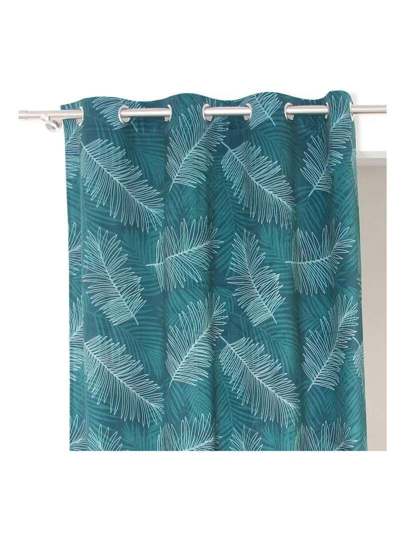 Rideau en velours imprimé Bahamas   Vert