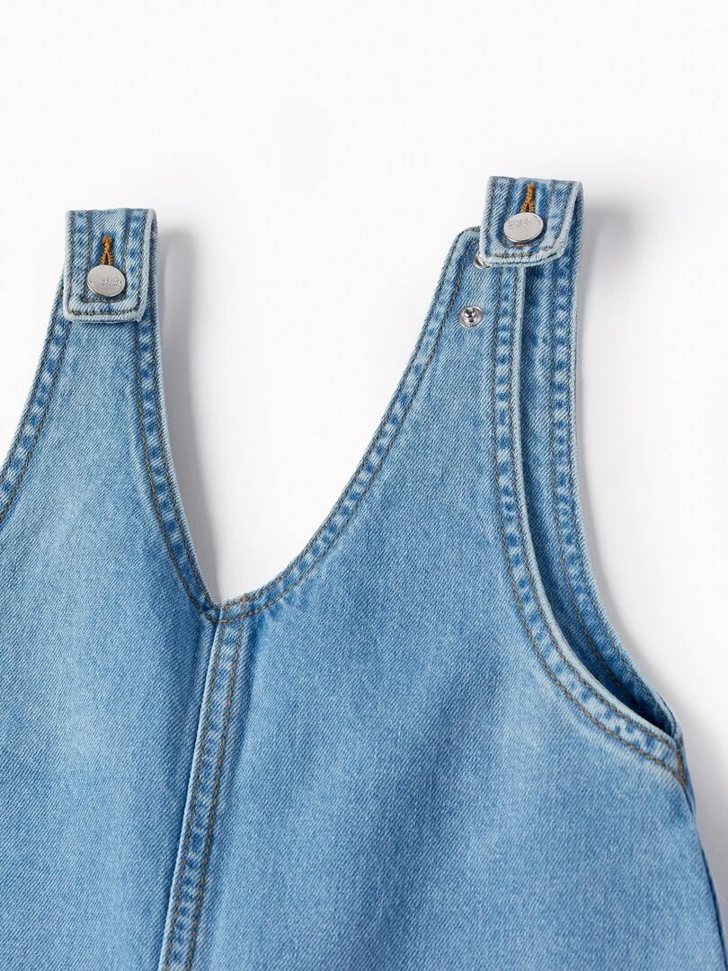 Salopette En Jean Pour Fille   Bleu clair