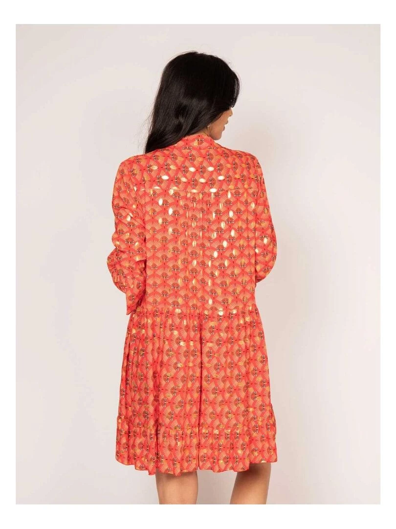 Robe courte motifs ISTHER Rouge