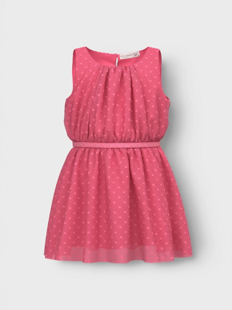 Robe en voile plumetis 'Name it' Rose