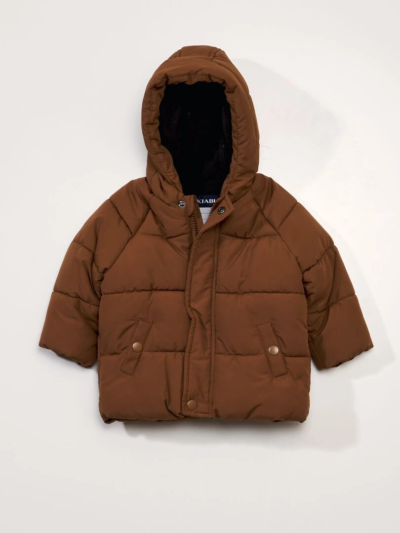 Doudoune unie Marron