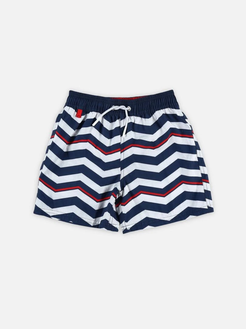 Short de bain rayé Archimède Bleu
