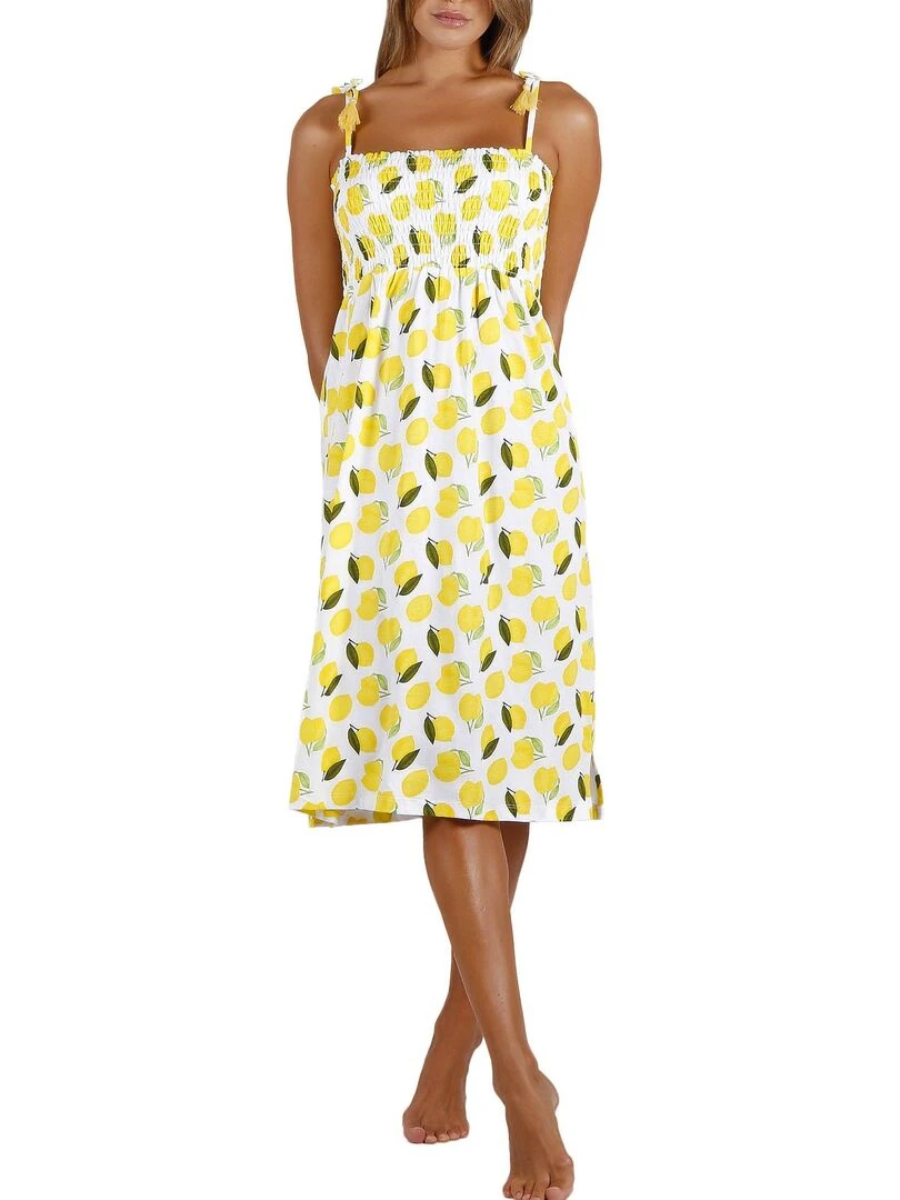 Robe estivale à bretelles Lemons Multicolore