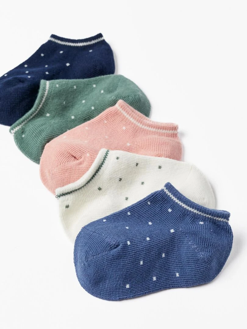 Lot 5 Paires de Chaussettes Bebé Fille ESSENTIALS LINE Multicolore