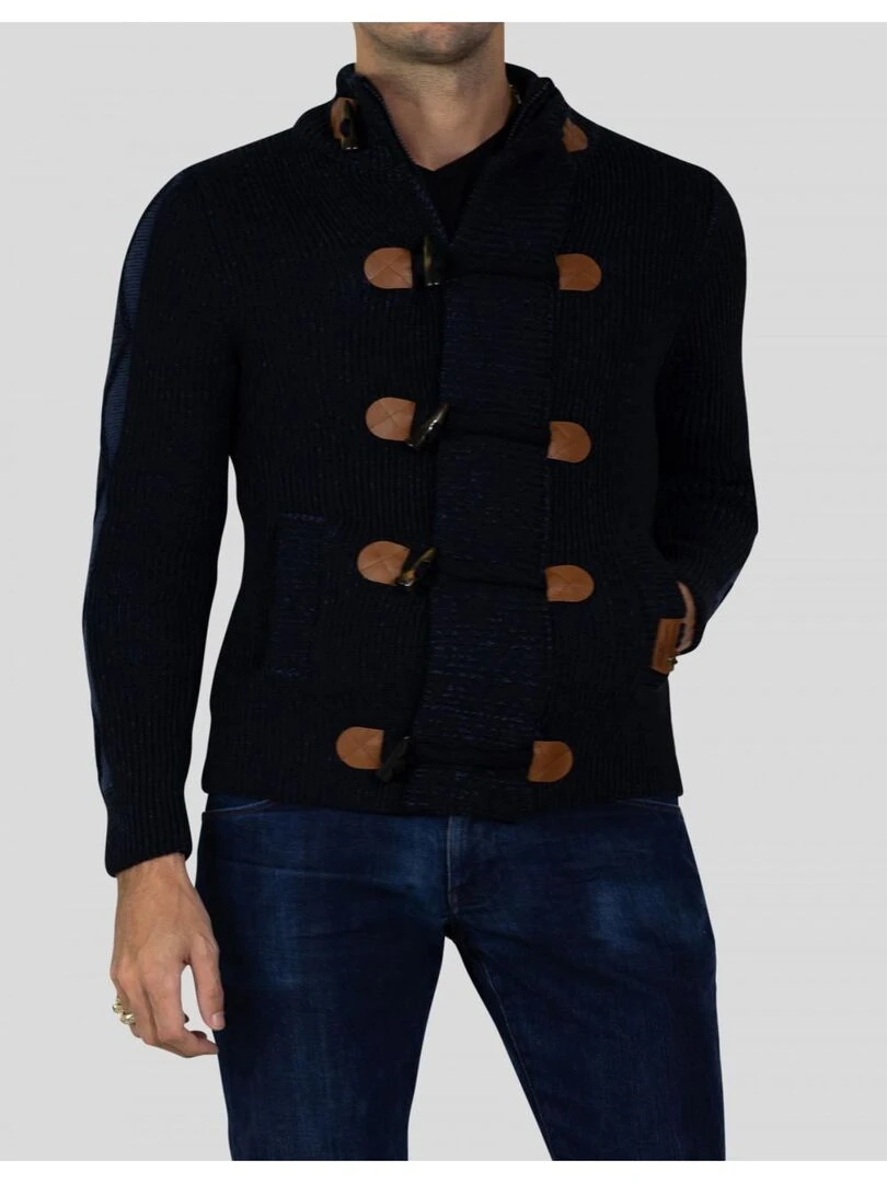 Gilet manches longues col rond Kebello   Bleu marine