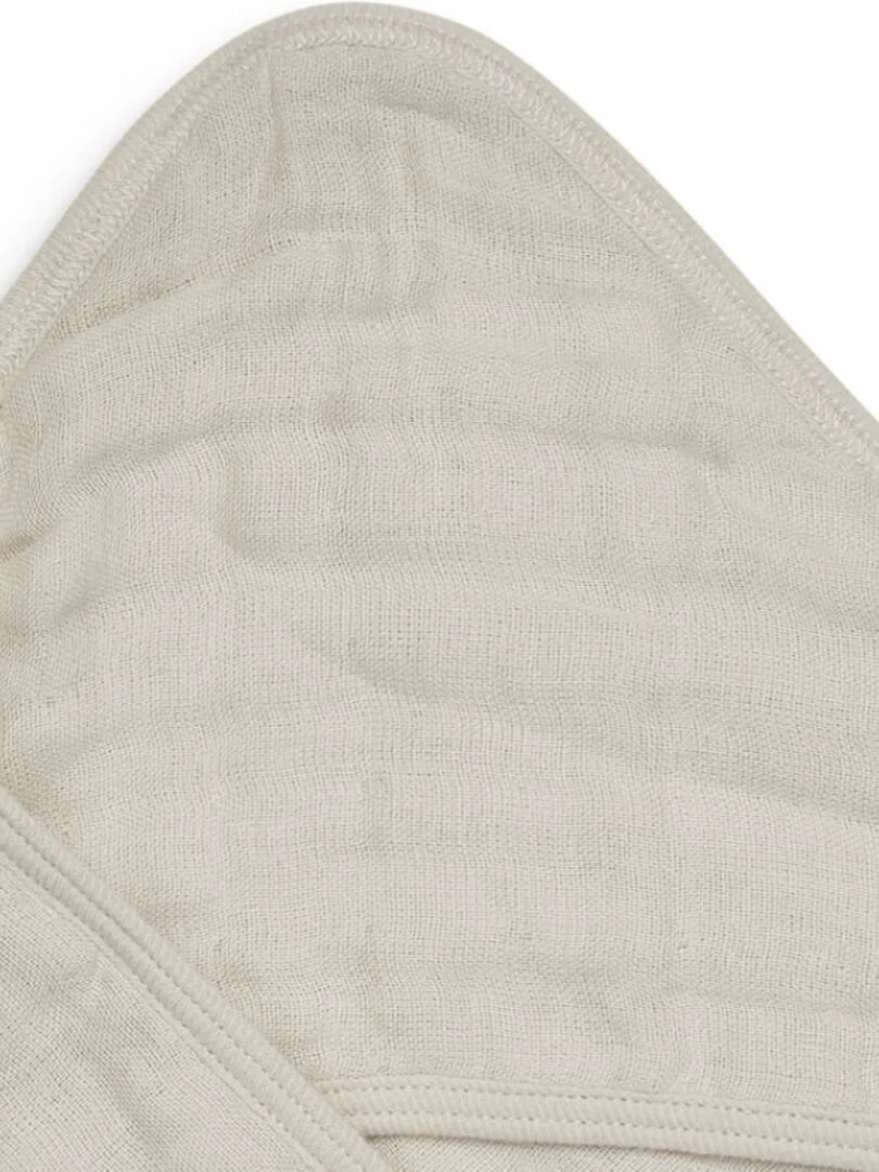 Cape de bain en coton froissé nougat (75 x 75 cm)   Beige