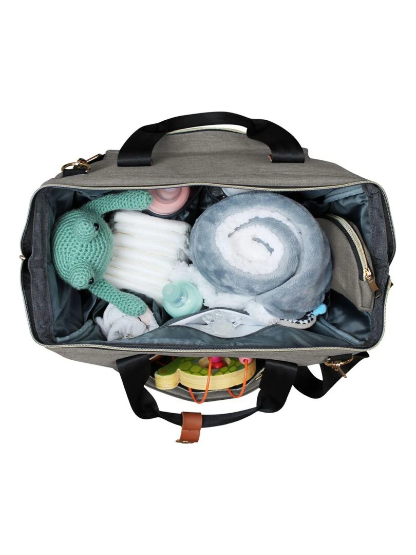 Sac à langer multifonction pour bébé 12 poches avec trousse isotherme   Monsieur Bébé   Beige