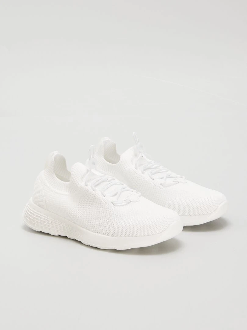Baskets en mesh Blanc