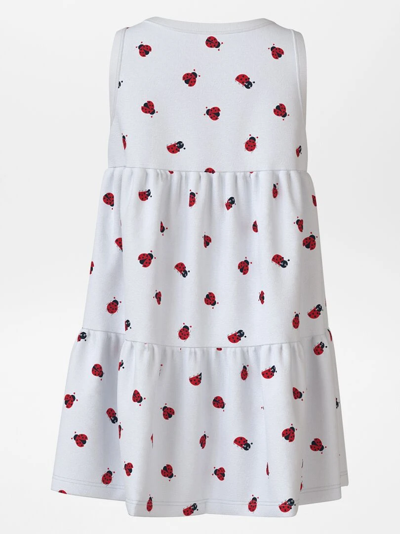 Robe en jersey à volants blanc