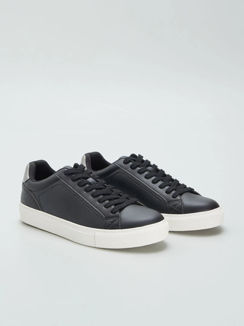 Baskets basses unies Noir