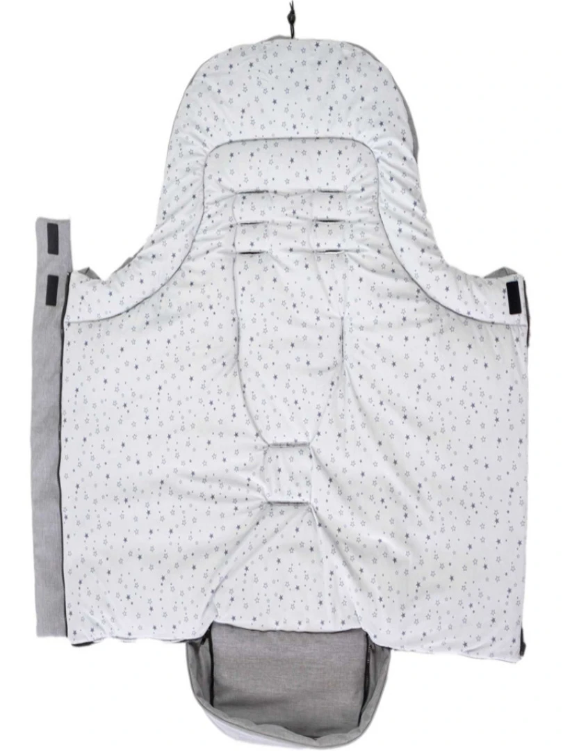 Chancelière Passe Sangle Poussette Étoile Grise (100 Cm) Gris