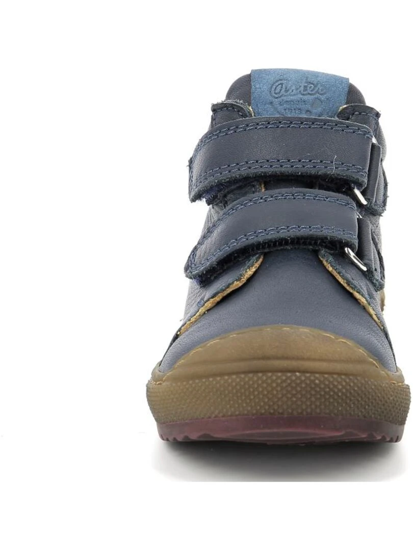 Bottillons Cuir Brett   Bleu marine