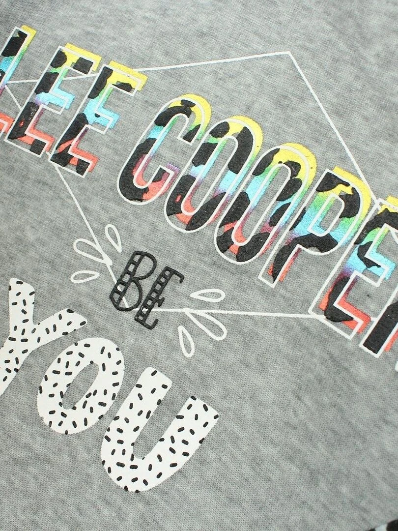 Lee Cooper   Robe Pull fille imprimé Lee Cooper   Gris