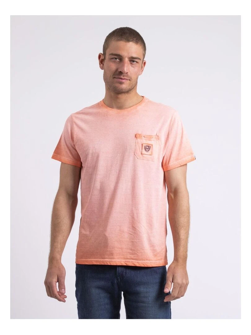 T shirt col rond NIRAVELO Orange corail
