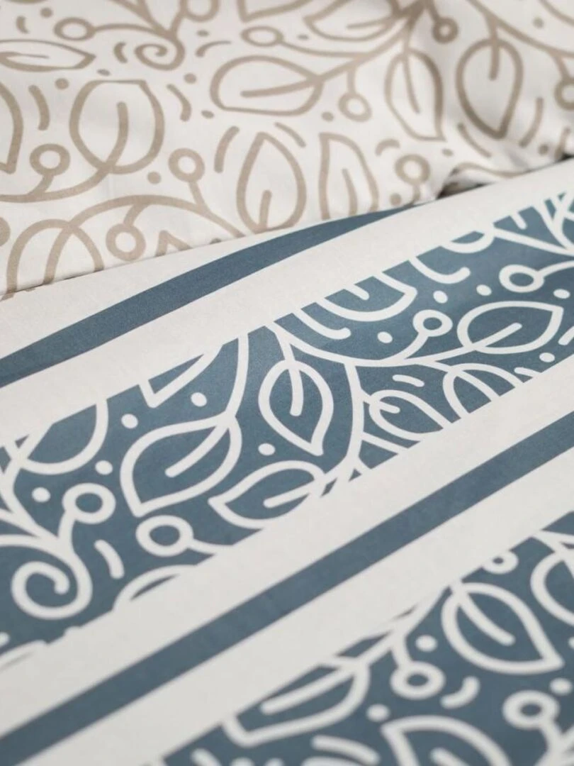 Housse de couette flanelle Today 2.18 + taie(s) 100% coton Bleu