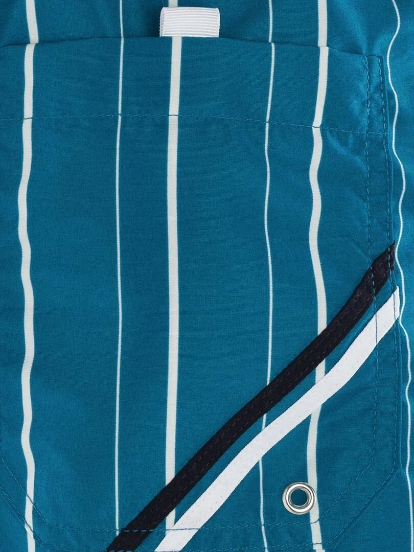 Maillot de bain short à rayures Egée   Bleu
