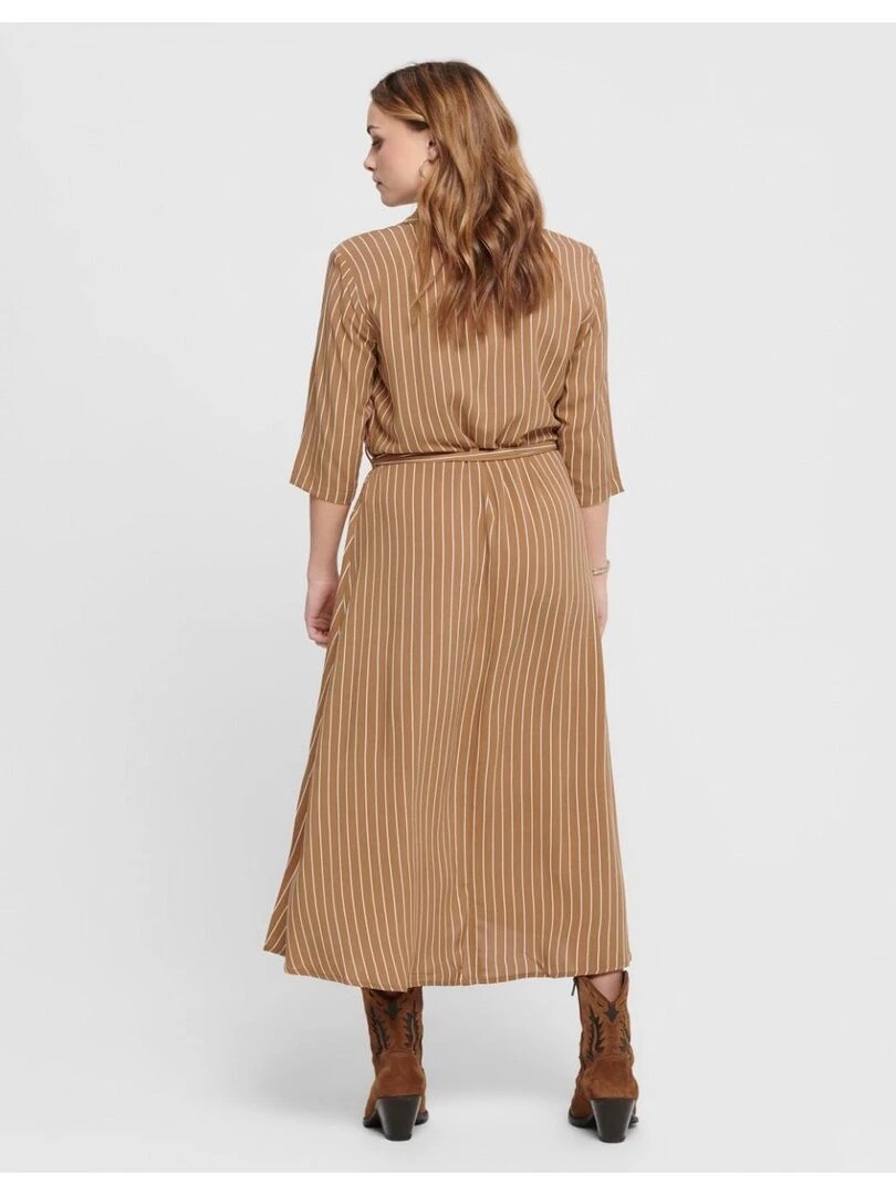 Robe longue imprimé Kebello   Beige
