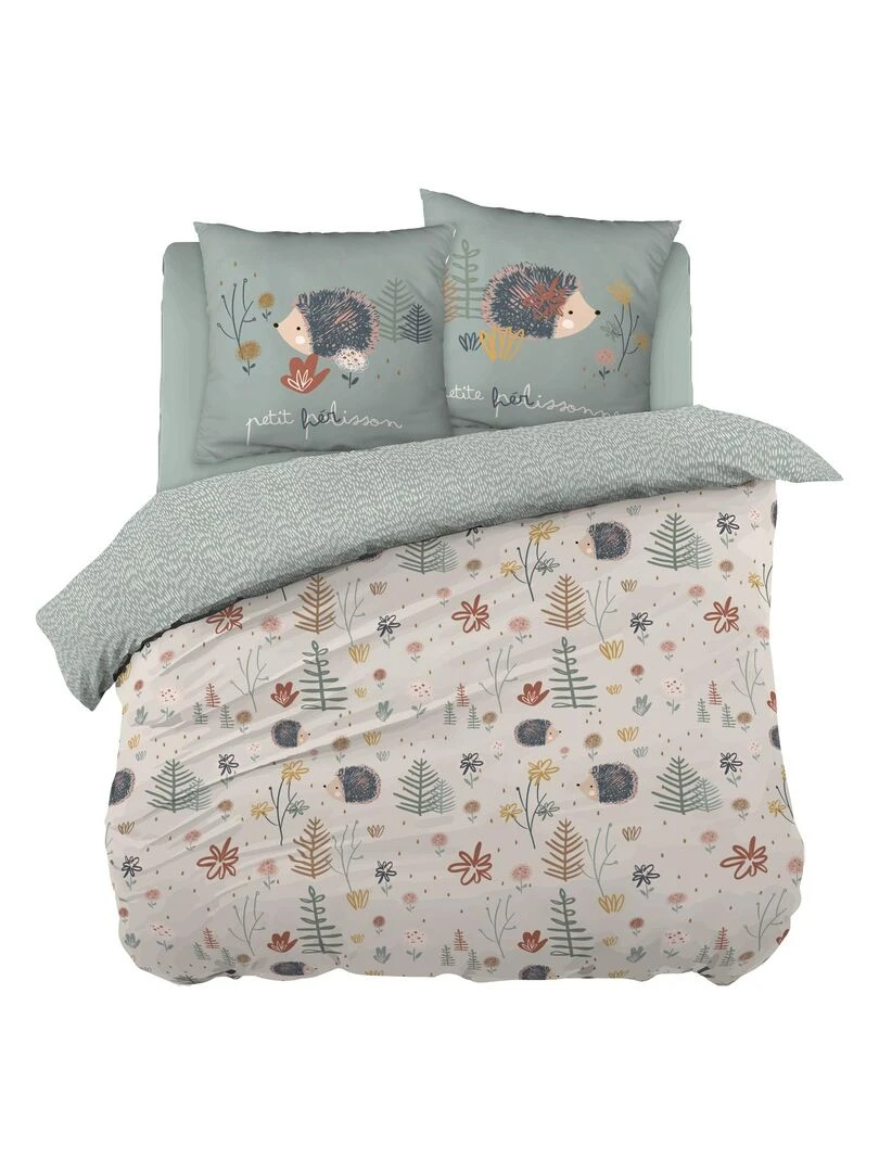 Parure Housse de couette Polisson le herisson Bleu