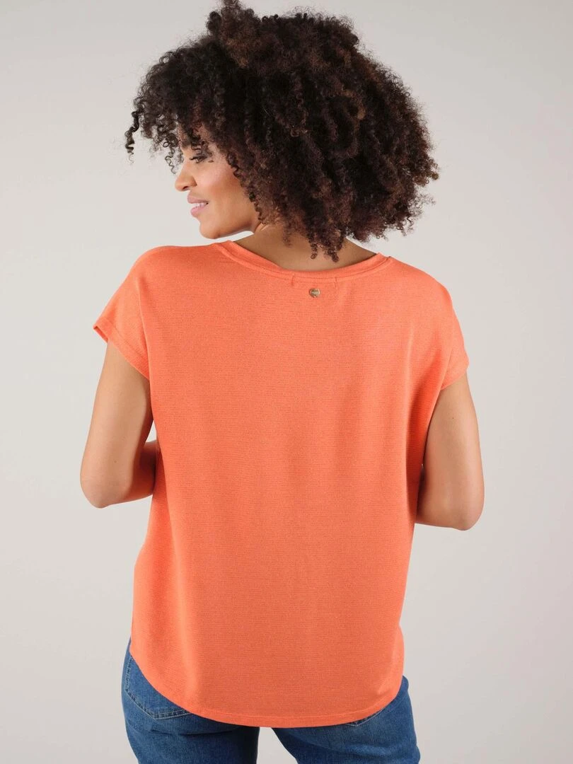 T shirt basique fantaisie pour femme 'Deeluxe'   Orange