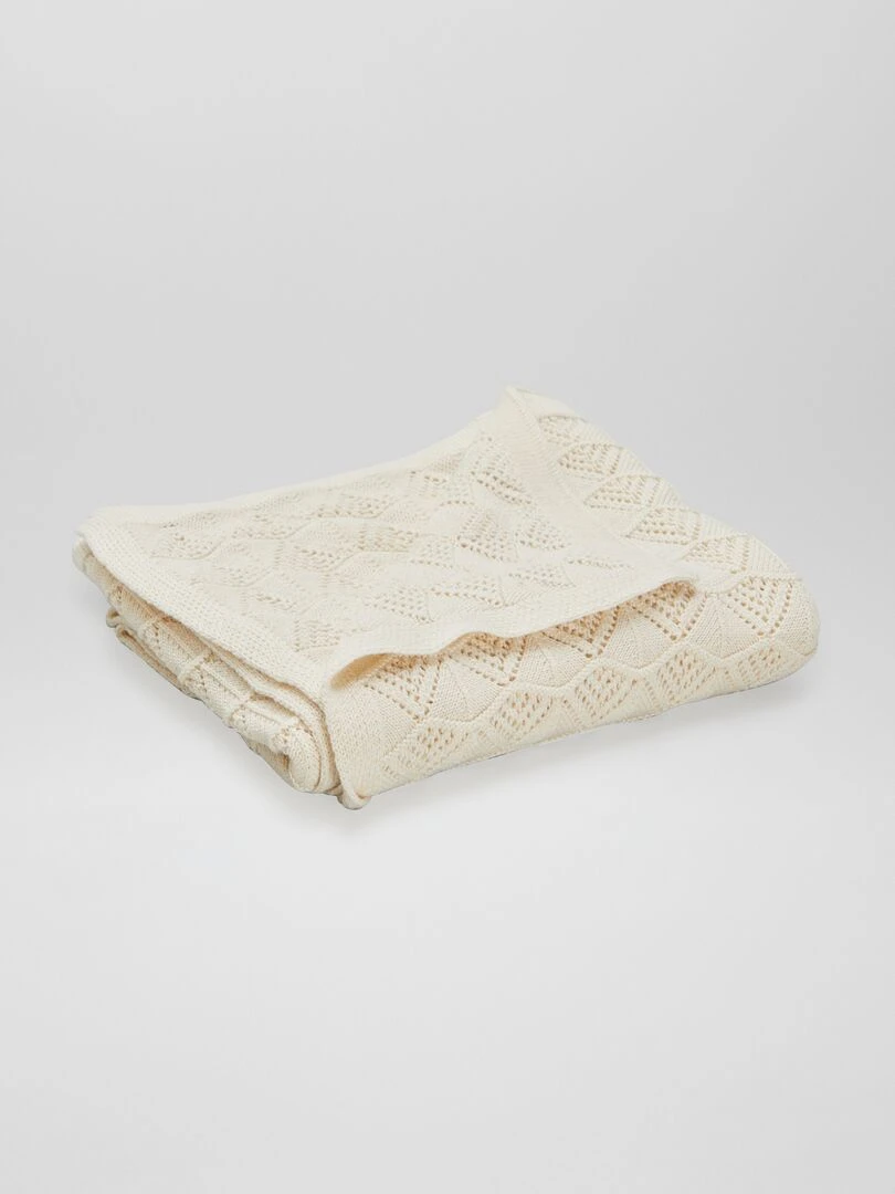 Couverture tricot Beige