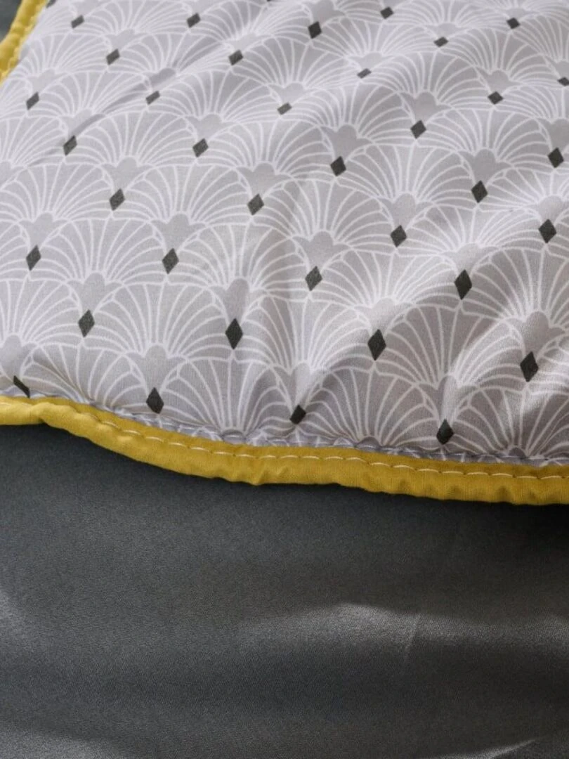 Bleu Câlin   Couette imprimée chaude Graphique   Gris clair
