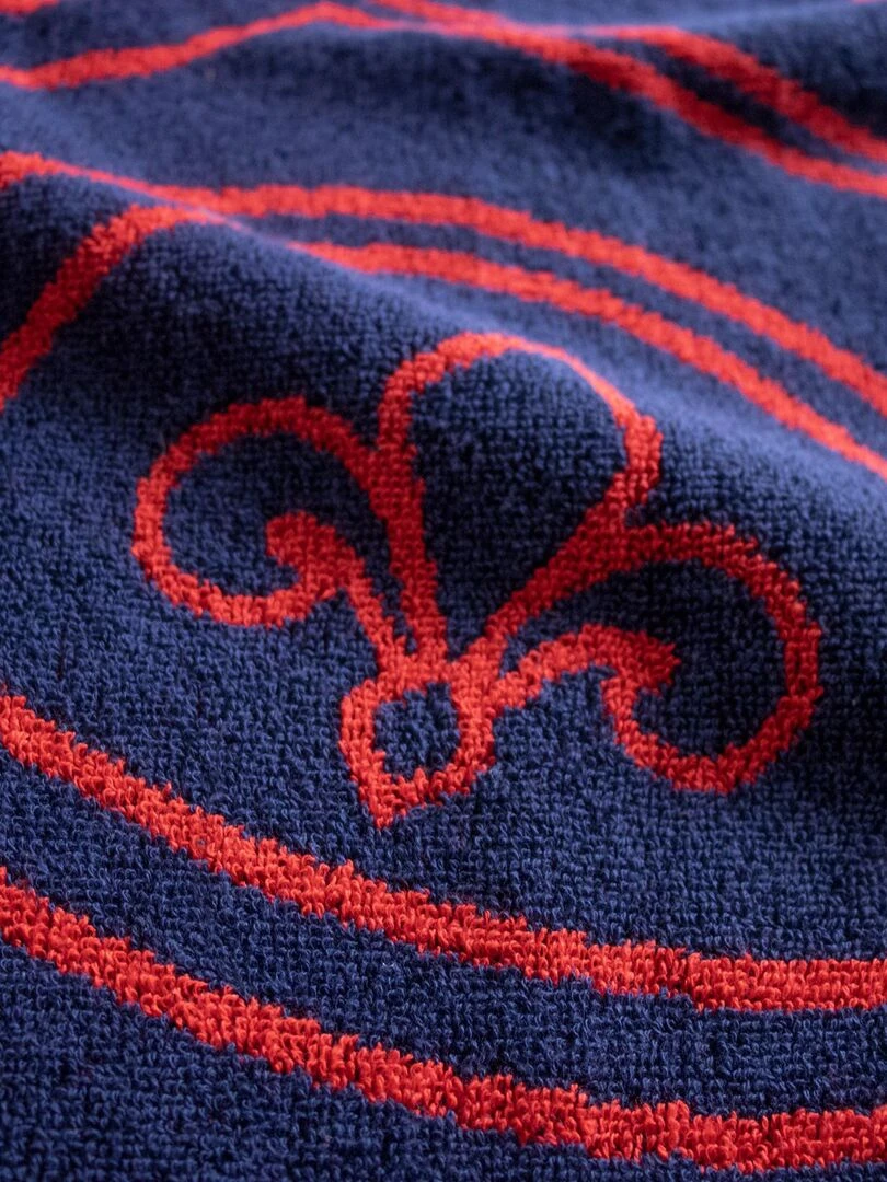 Serviette éponge en jacquard 100% coton  PSG NEORED   Bleu marine
