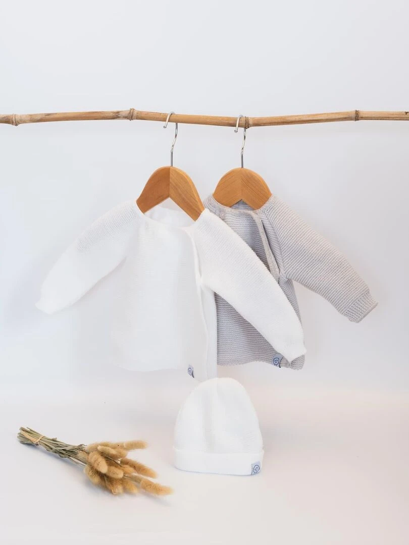 Coffret de naissance Saint Lary Blanc Gris