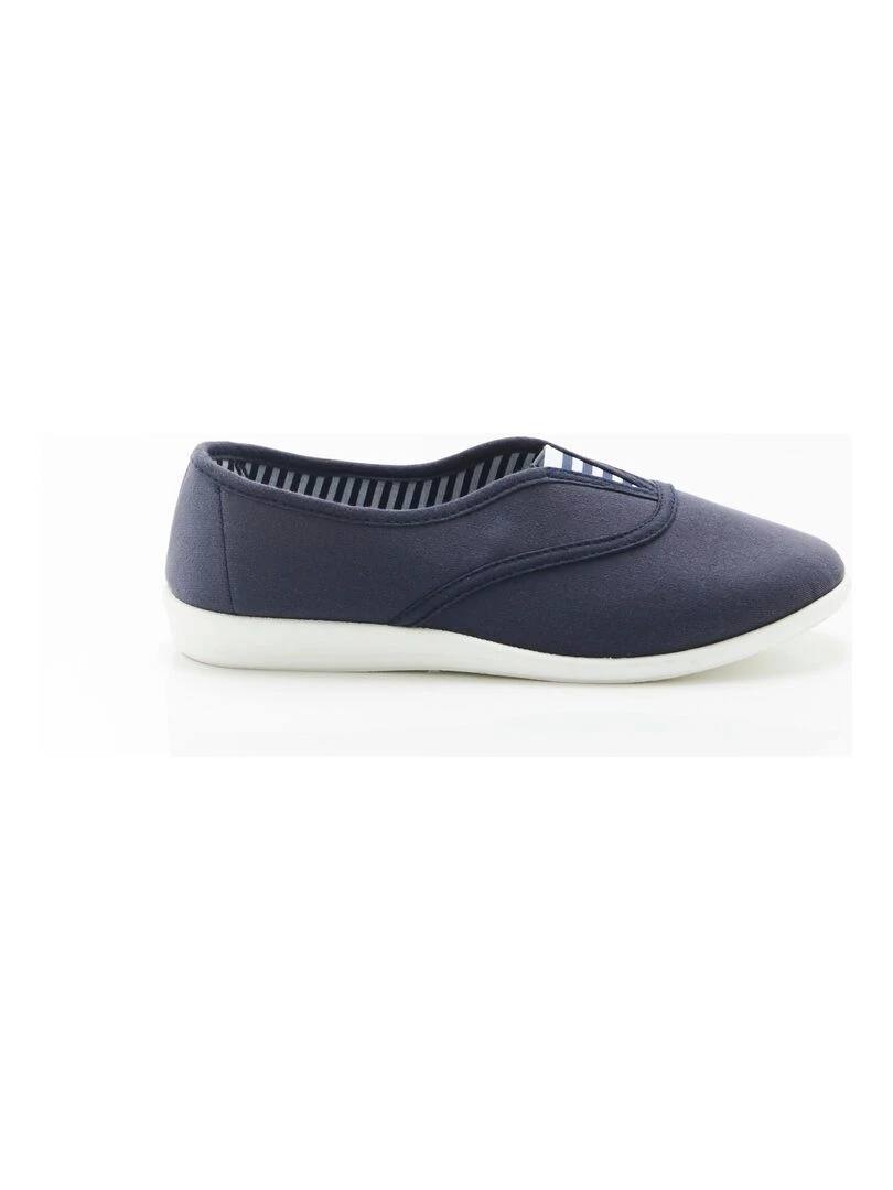 Ballerines d'intérieur en toile   Damart   Bleu nuit