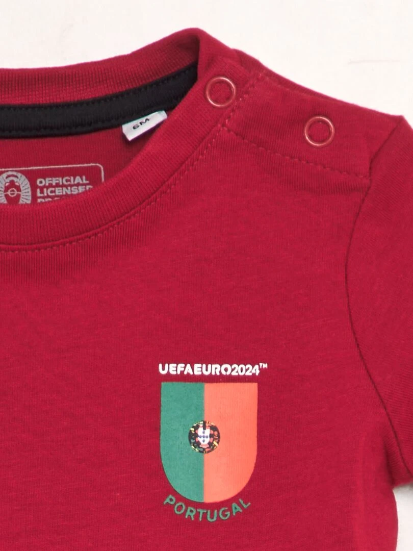 T shirt en coton   EURO 2024   Rouge 'Portugal'