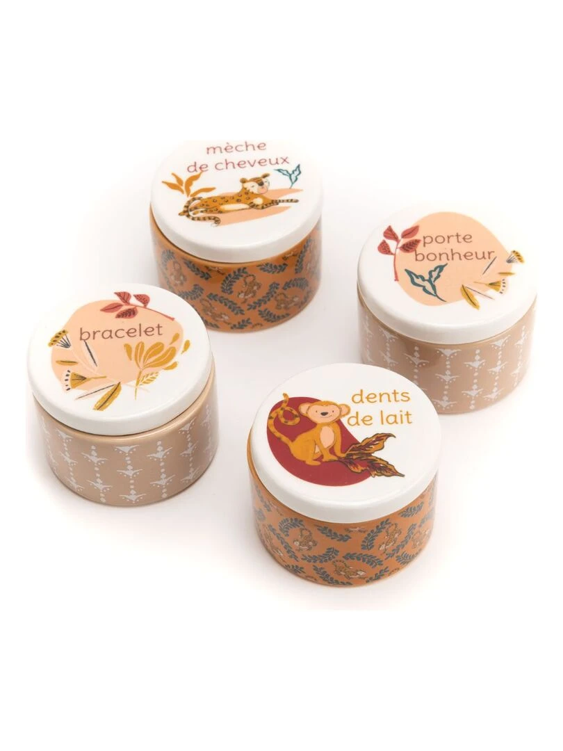 Coffret cadeau de naissance léopard Jalal Blanc Orange