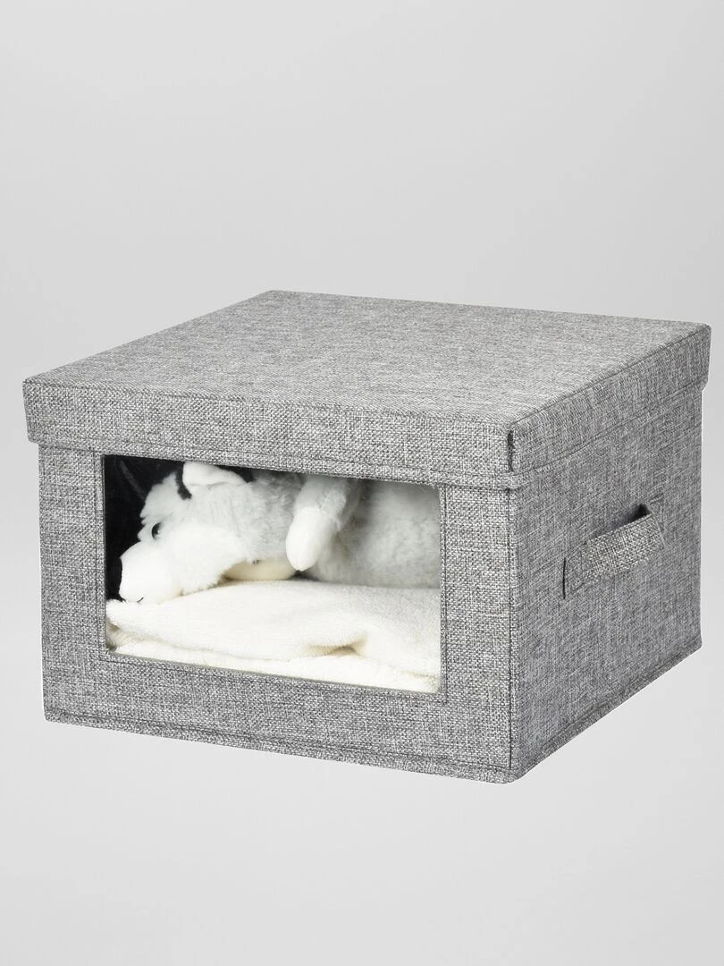 Boite de rangement avec fenêtre Gris