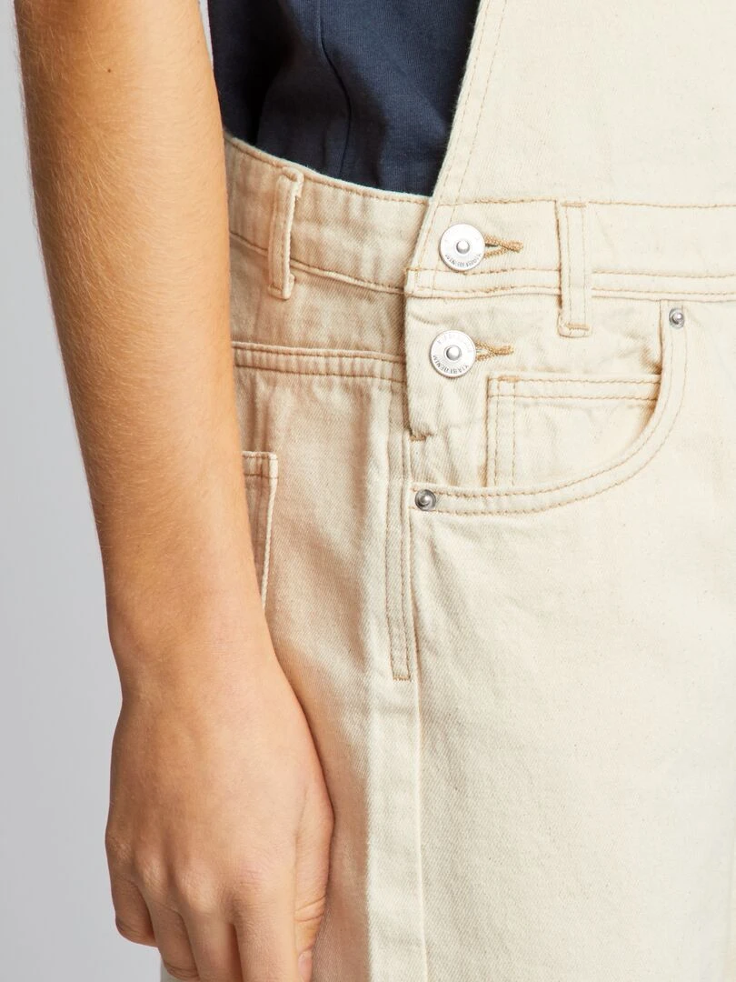 Salopette en jean   Beige