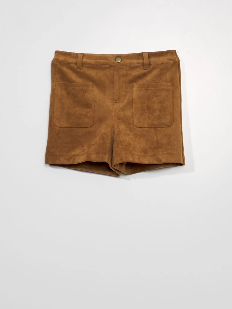 Short en daim Beige