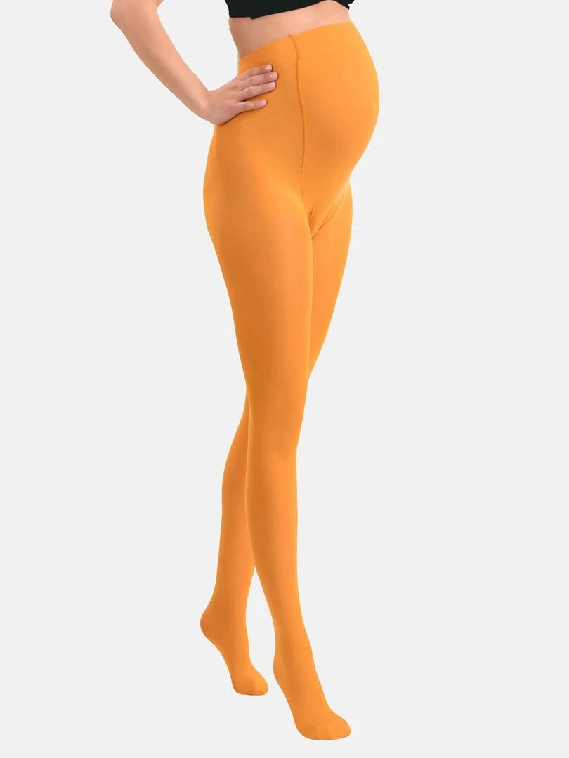 Collants de grossesse opaques confortables 60den (Mamsy) Jaune