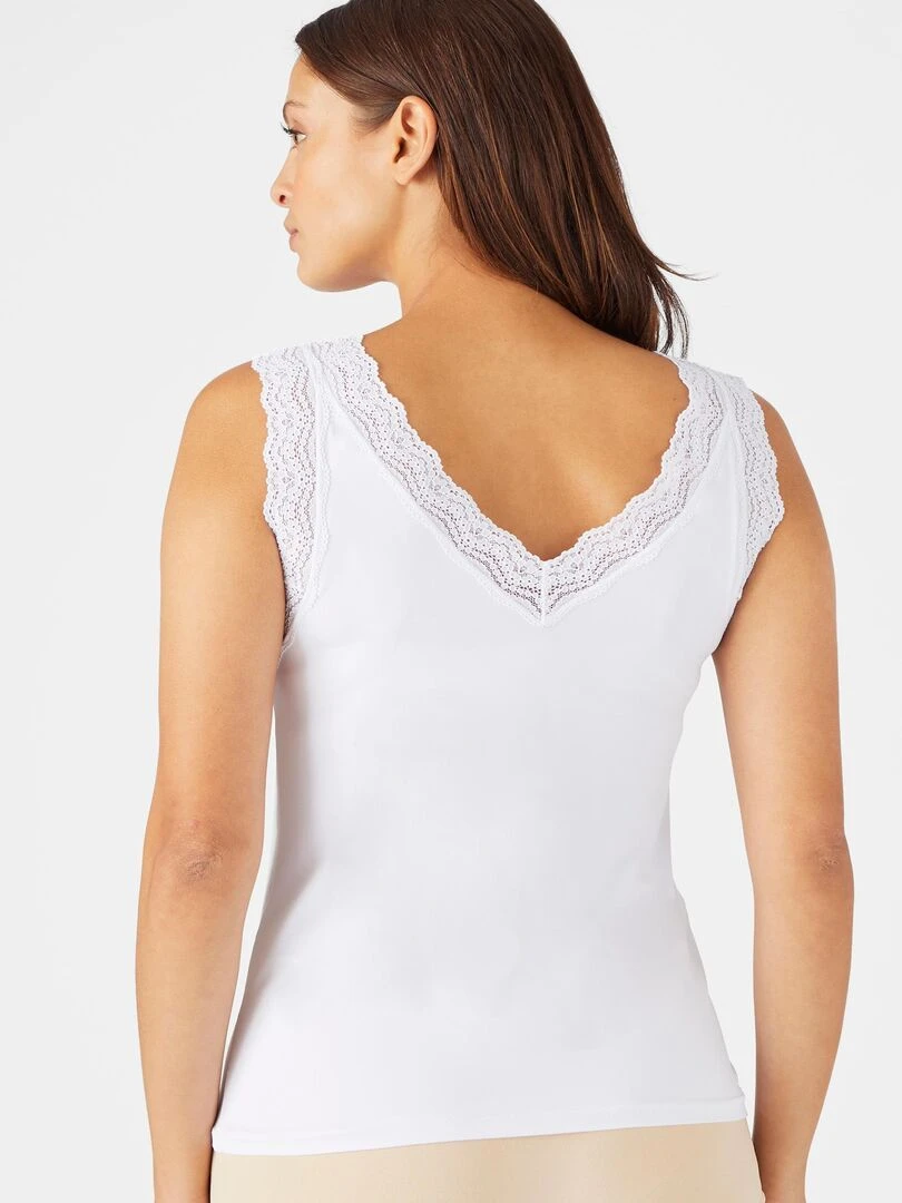 Débardeur dentelle Climatyl   Damart   Blanc